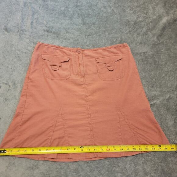 Ann Taylor LOFT Womens Mini Skirt Size 4P Rust Corduroy Utility Pockets preppy - Picture 7 of 7